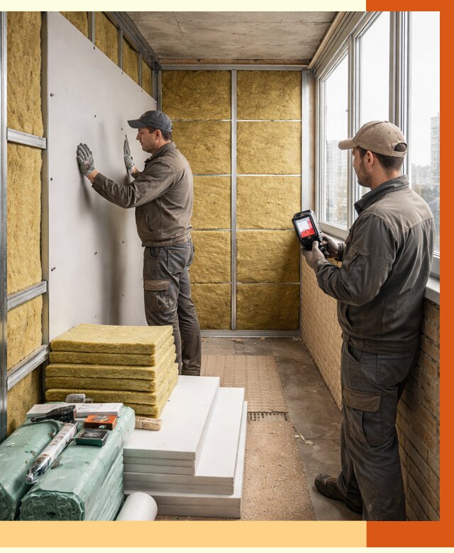 Утепление балкона в Мегионе от 4691 руб. под ключ | ТепломастерМго