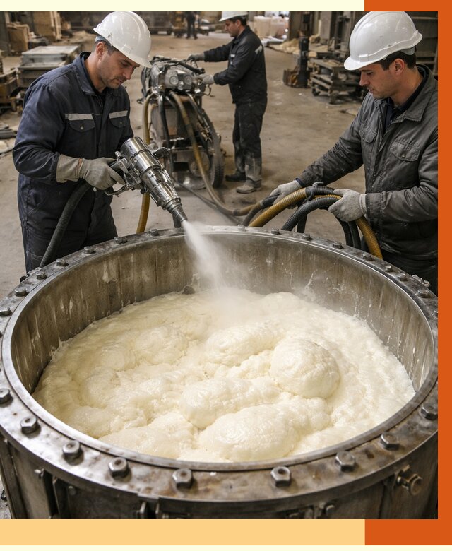 Заливка ППУ в емкости в Мегионе от 7558 руб. — утепление емкости под ключ | ТепломастерМго